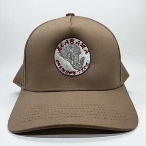 Retro Alabama Logo | Tan Embroidered Snapback | Mad Capper Texas